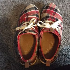 Toms plaid del Rey sneakers
